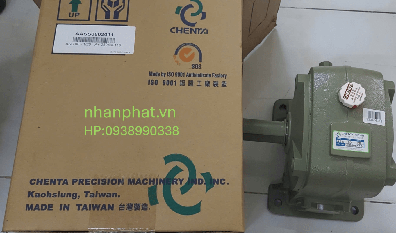 GIẢM TỐC BÁNH VÍT, TRỤC VÍT CHENTA- ASS 80-1/20